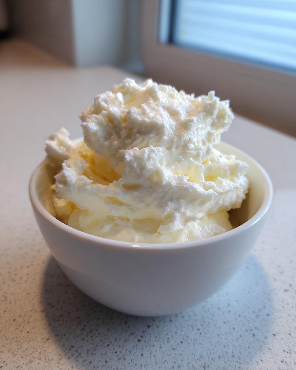 A small white bowl filled with fluffy, creamy white garlic sauce, ready to serve.
